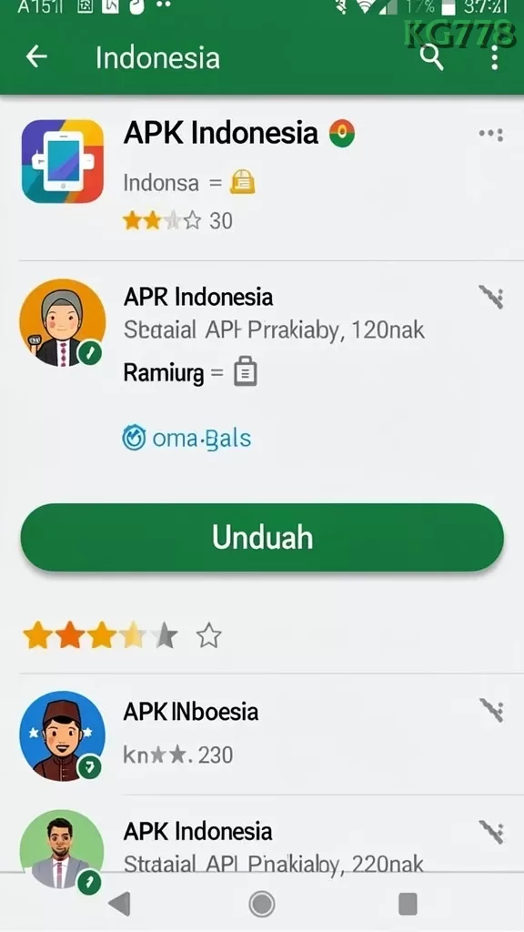 Cuplikan layar INDAAA — aktivitas