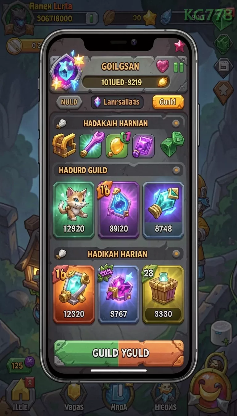 Cuplikan layar LEDAKGG — menu navigasi